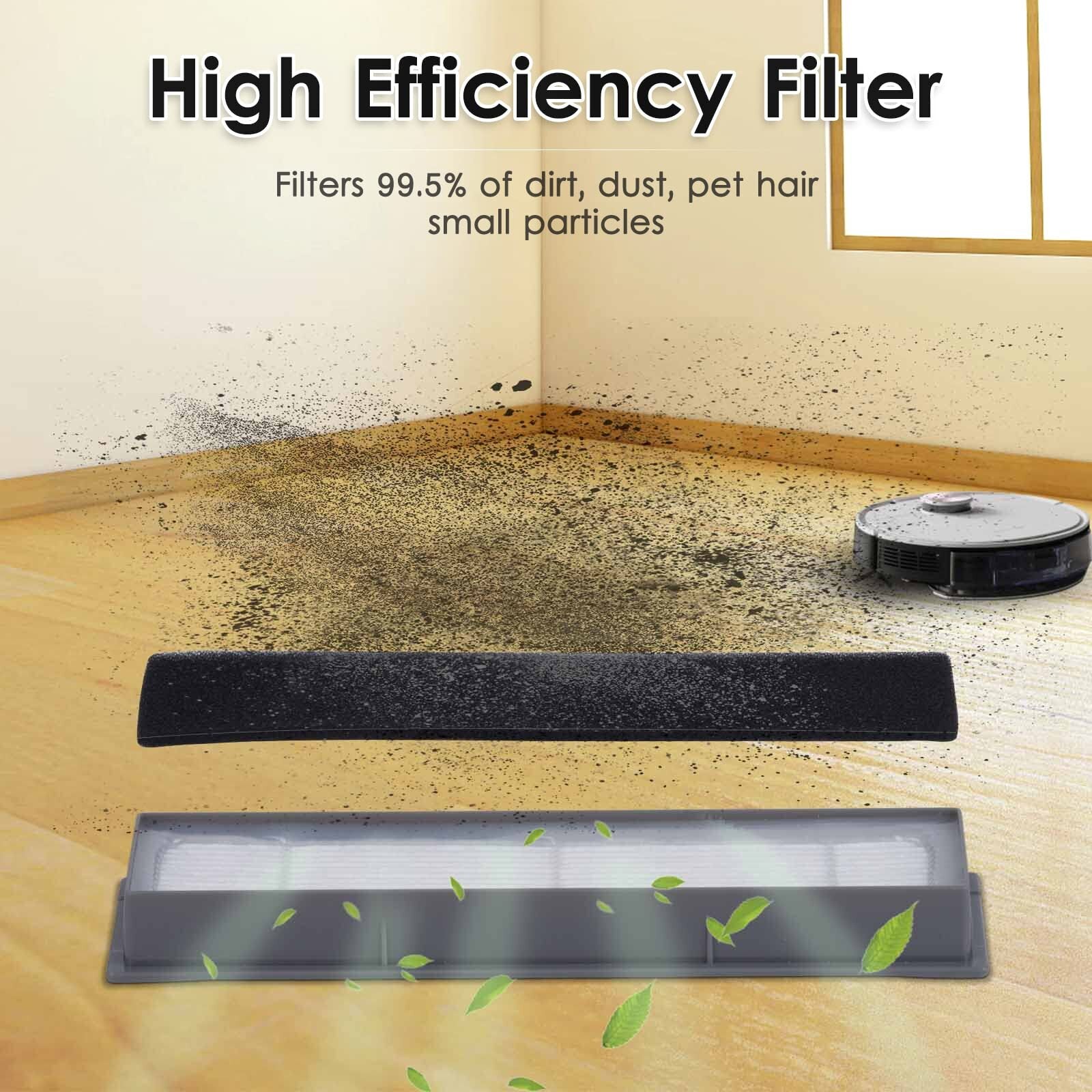 (5 Pieces) HEPA Filter for Robot Vacuum Ecovacs DEEBOT OZMO 920 950 T8 AIVI M...